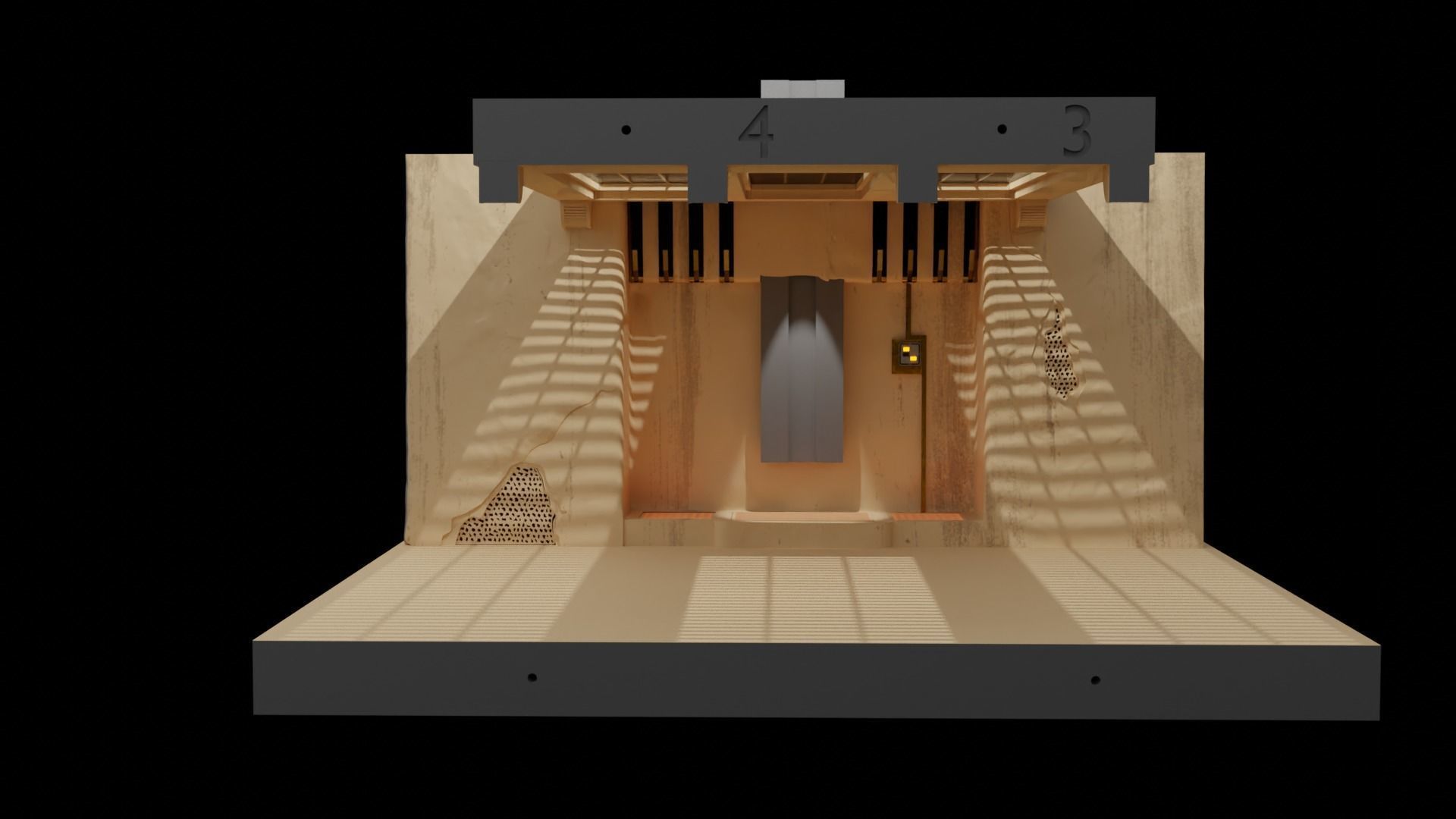 Jabbas Throne Room - Set 5 - Trophy Room 1-12 scale Blackseries 3D print model_59