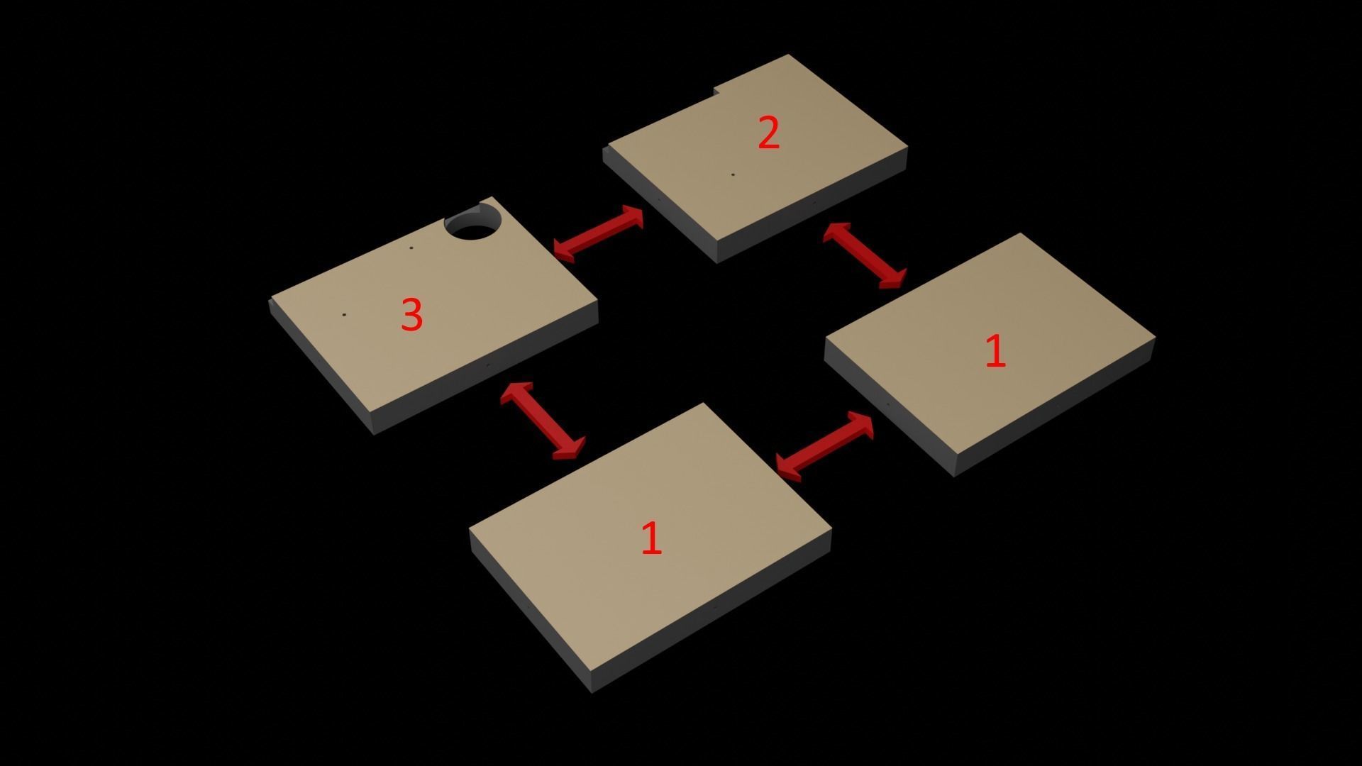 Jabbas Throne Room - Set 5 - Trophy Room 1-12 scale Blackseries 3D print model_22