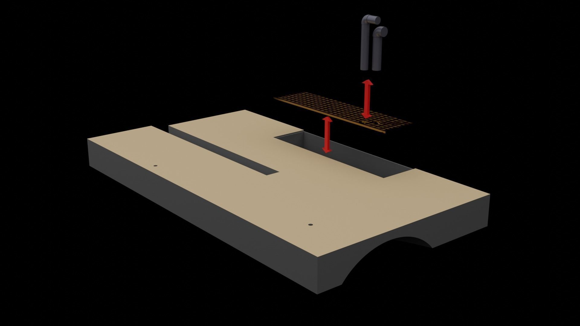 Jabbas Throne Room - Set 5 - Trophy Room 1-12 scale Blackseries 3D print model_40