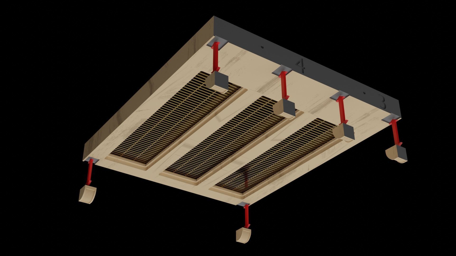 Jabbas Throne Room - Set 5 - Trophy Room 1-12 scale Blackseries 3D print model_62