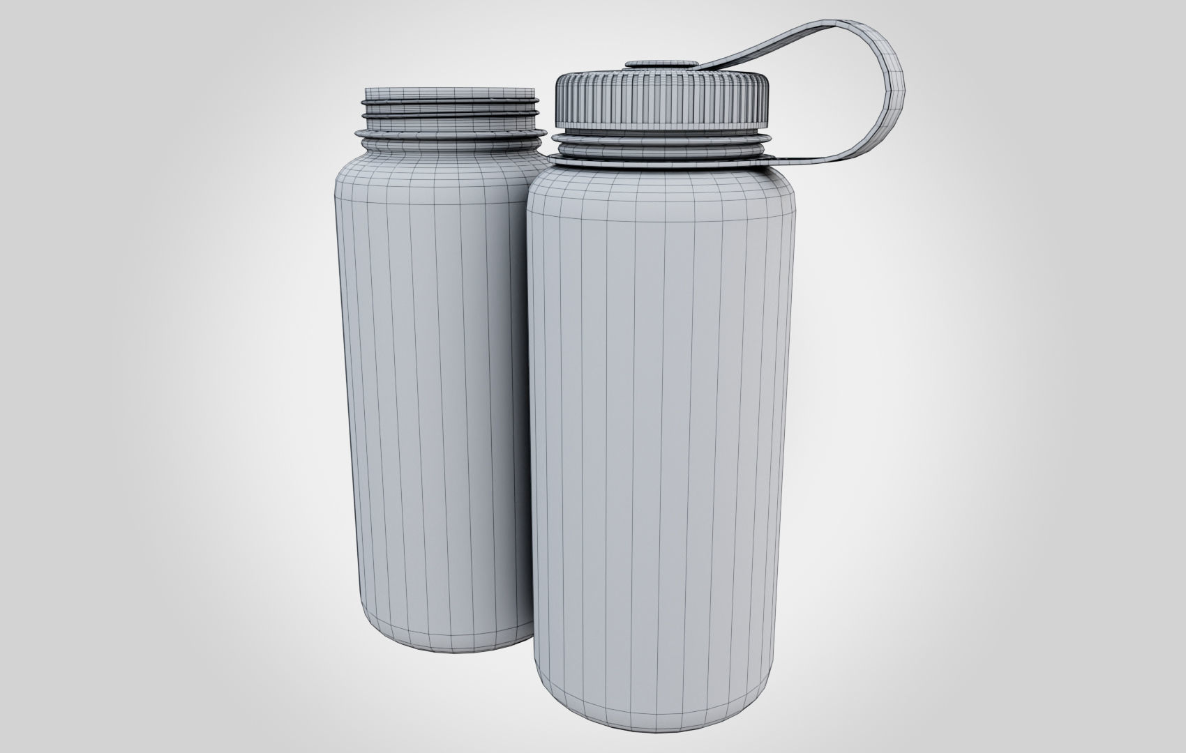 NG Blue Water Bottle Low-poly 3D model_19