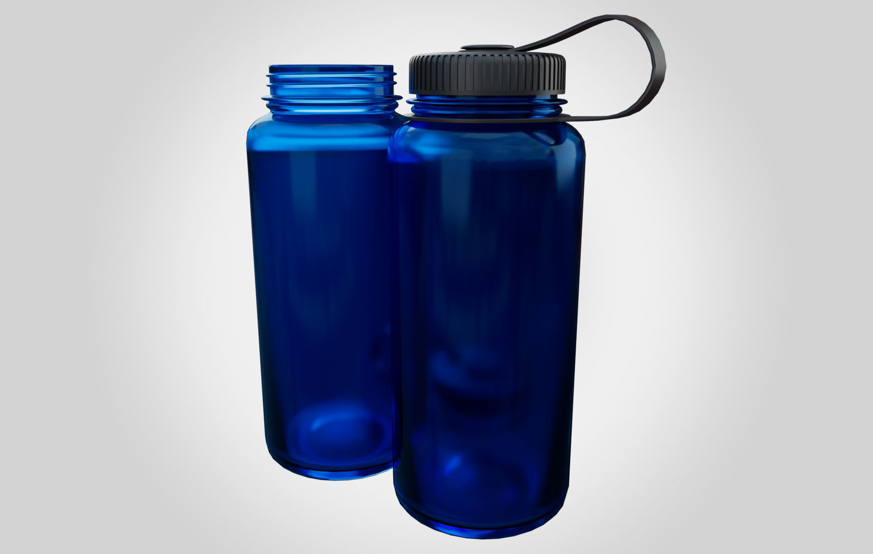 NG Blue Water Bottle Low-poly 3D model_5
