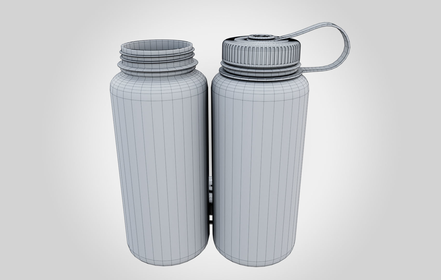 NG Blue Water Bottle Low-poly 3D model_8