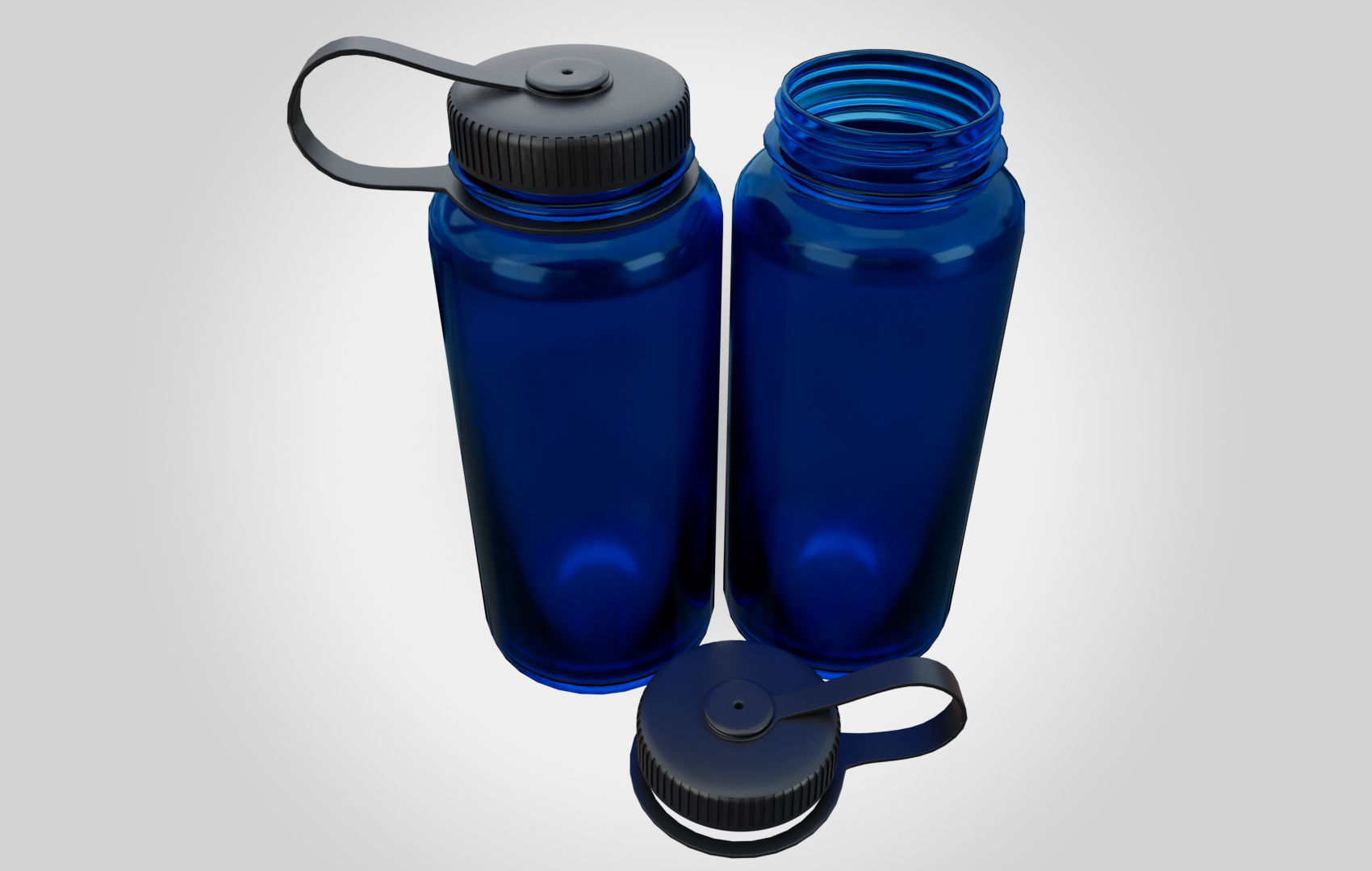 NG Blue Water Bottle Low-poly 3D model_10