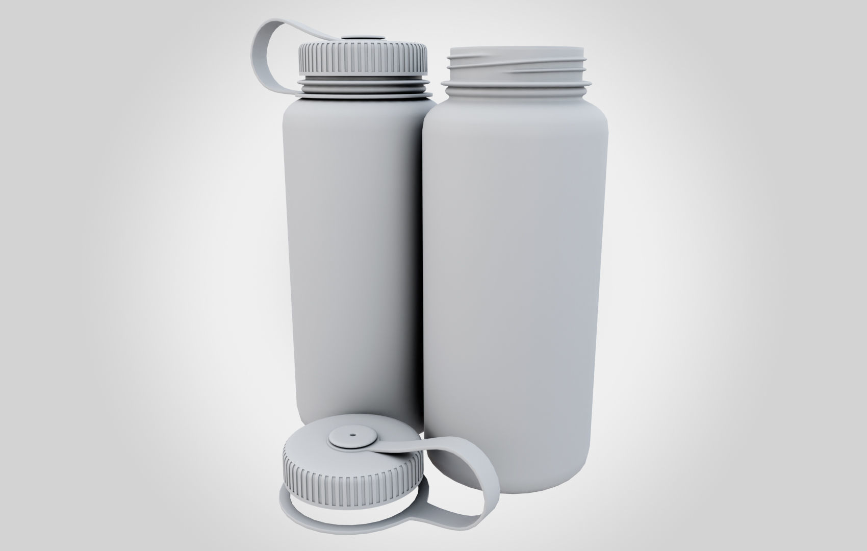 NG Blue Water Bottle Low-poly 3D model_11