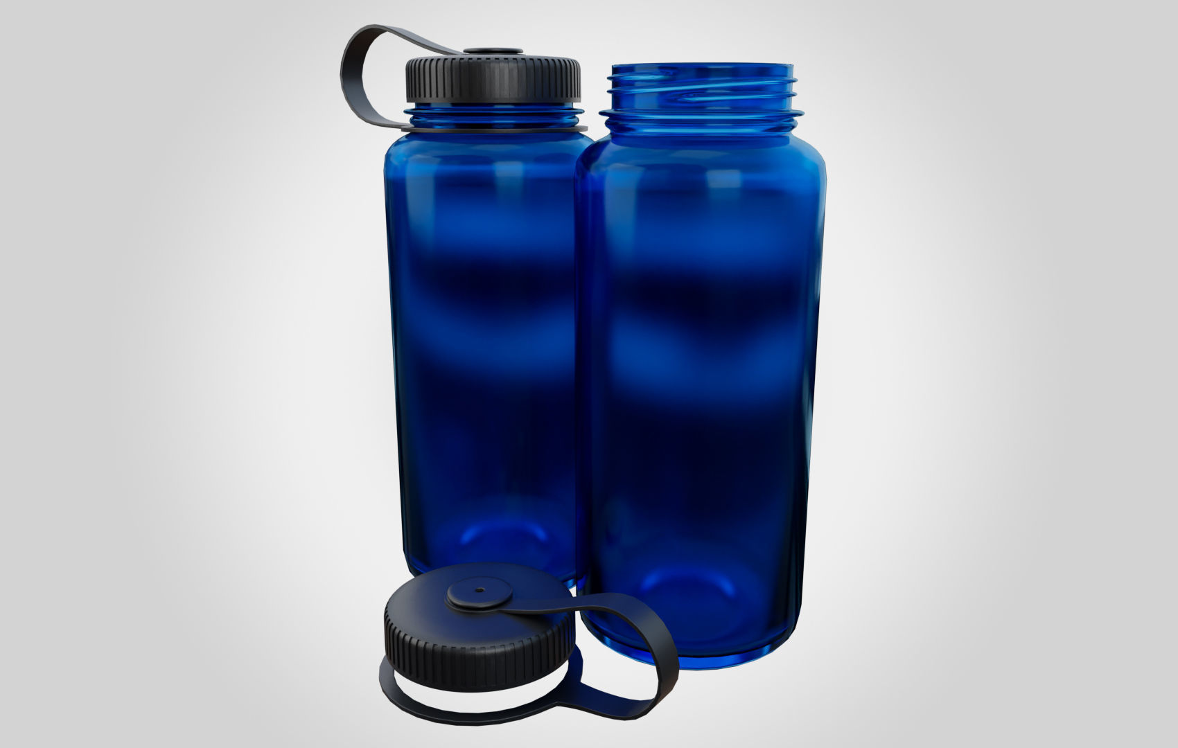 NG Blue Water Bottle Low-poly 3D model_6