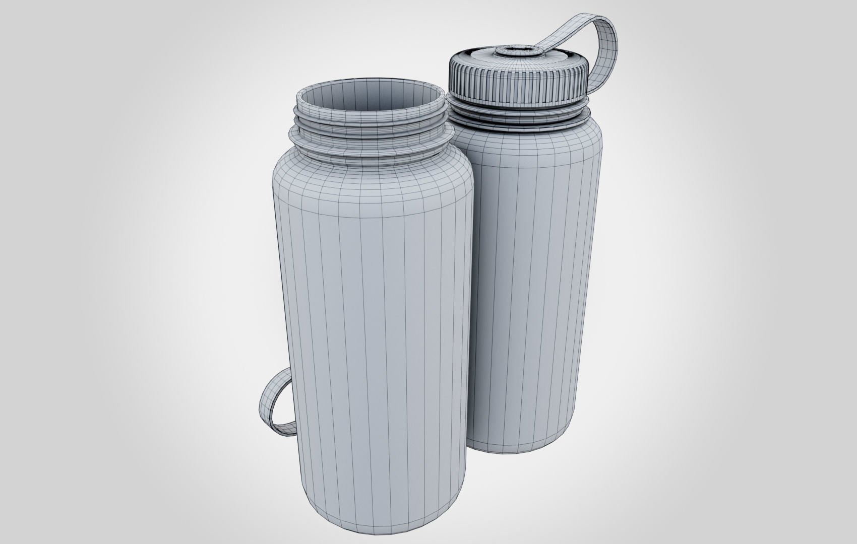 NG Blue Water Bottle Low-poly 3D model_16