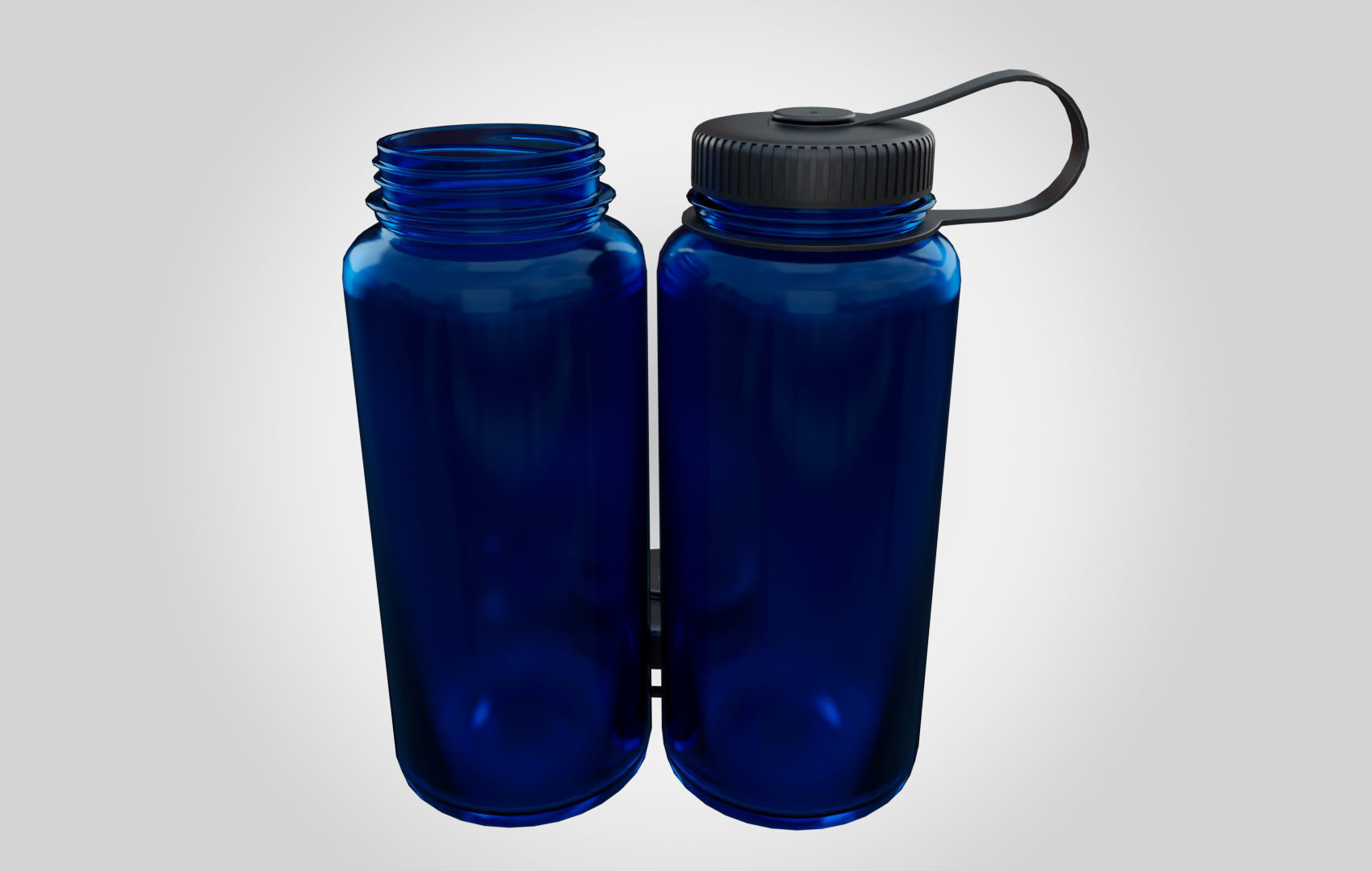 NG Blue Water Bottle Low-poly 3D model_4