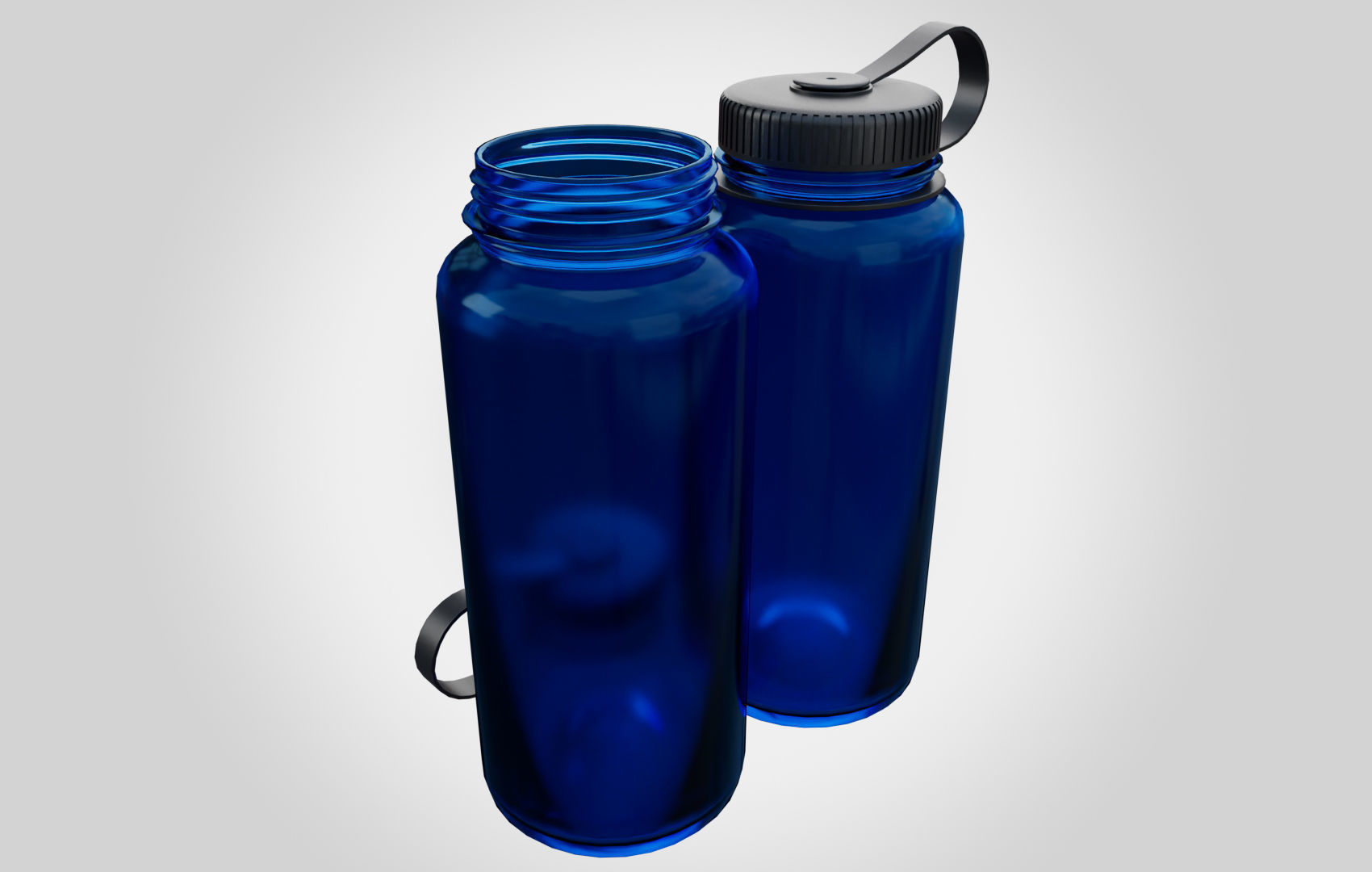 NG Blue Water Bottle Low-poly 3D model_3