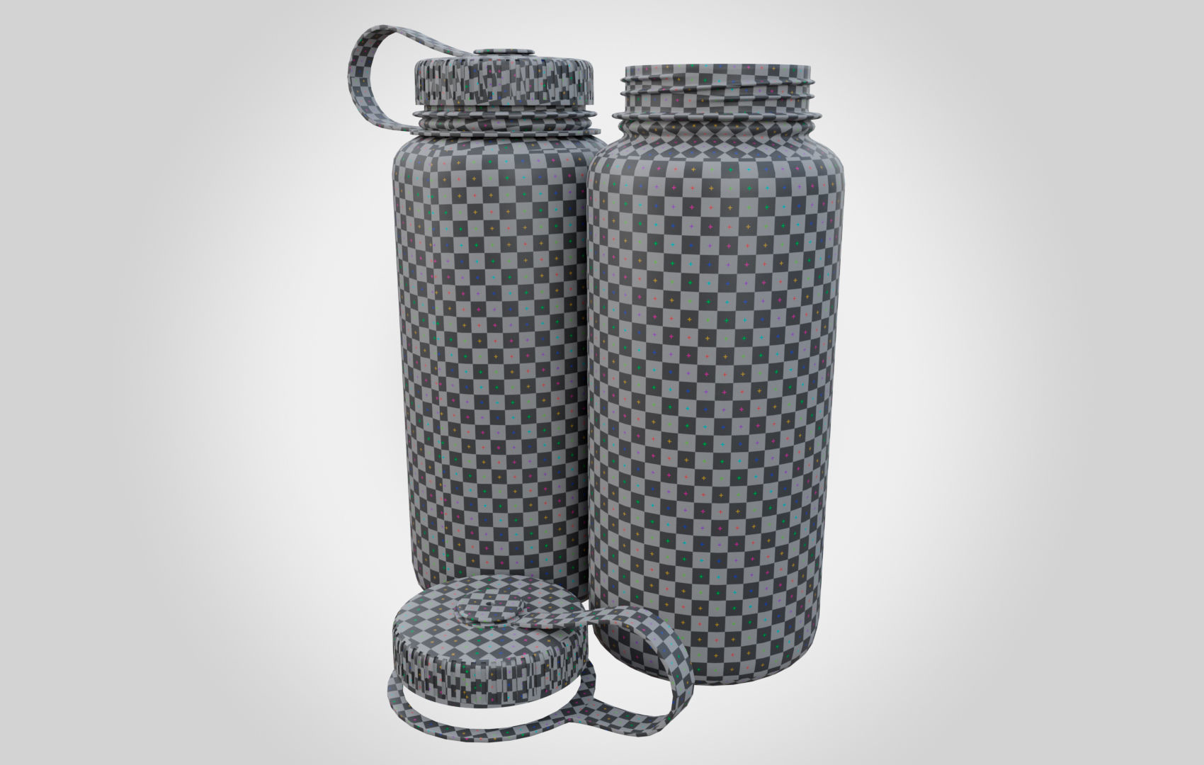 NG Blue Water Bottle Low-poly 3D model_17