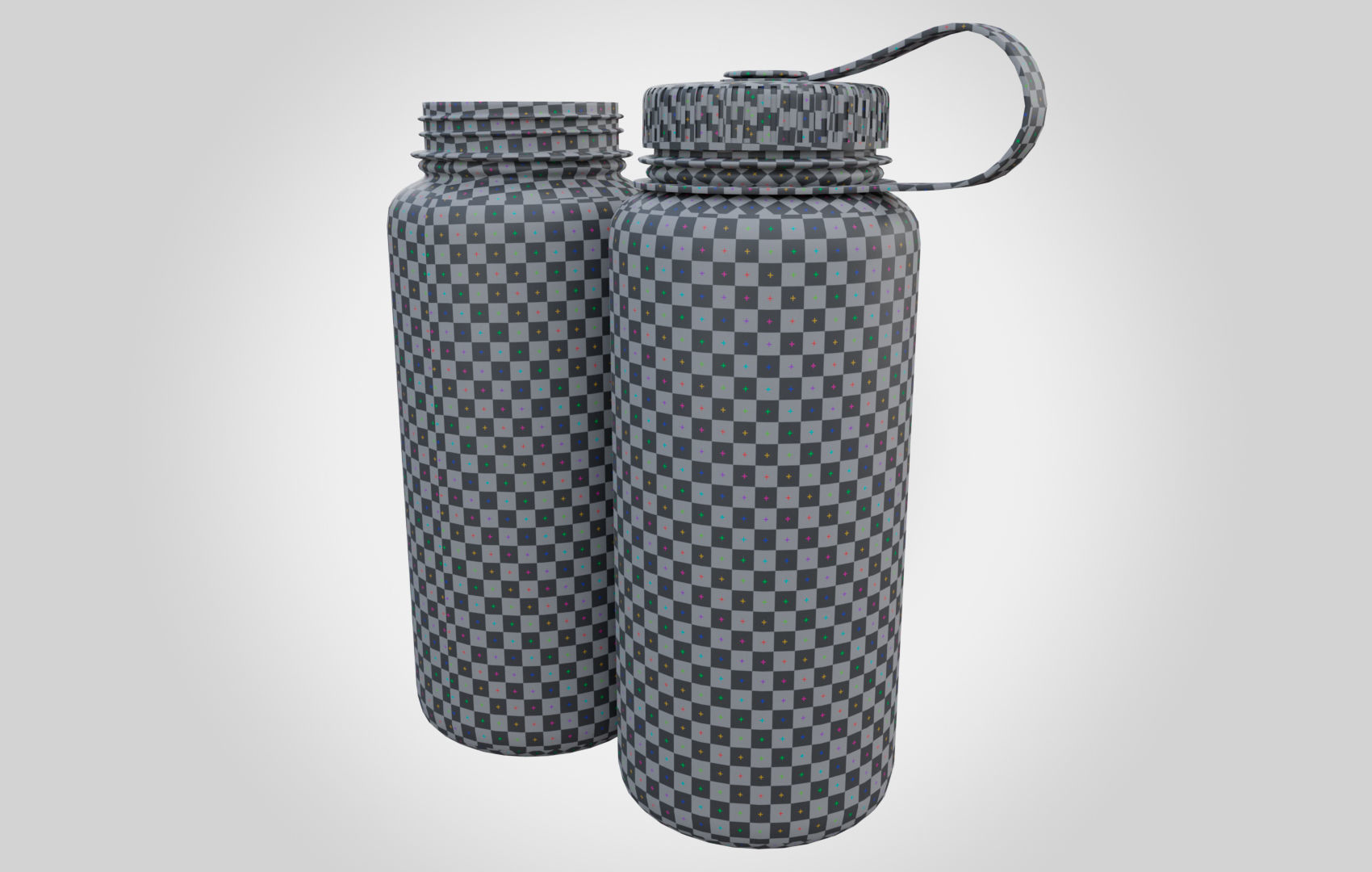 NG Blue Water Bottle Low-poly 3D model_26