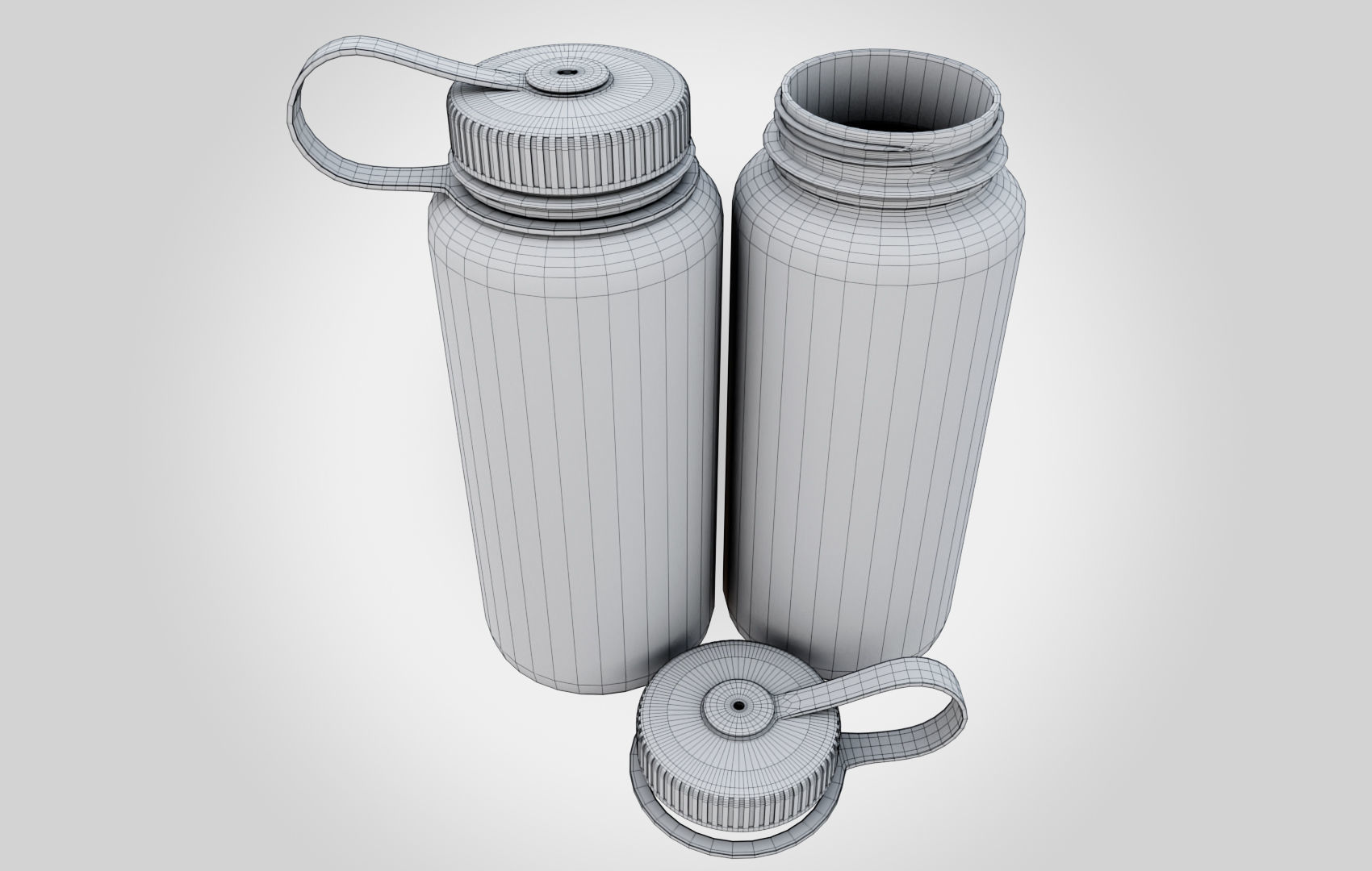NG Blue Water Bottle Low-poly 3D model_31
