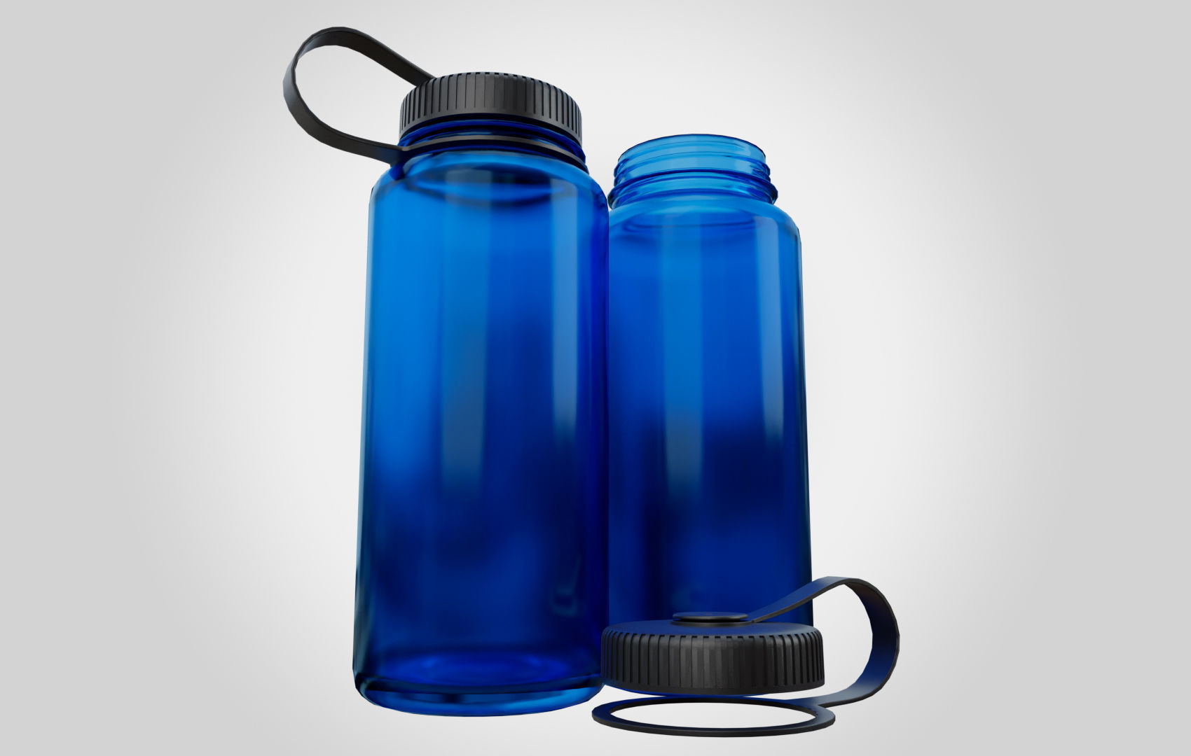 NG Blue Water Bottle Low-poly 3D model_1