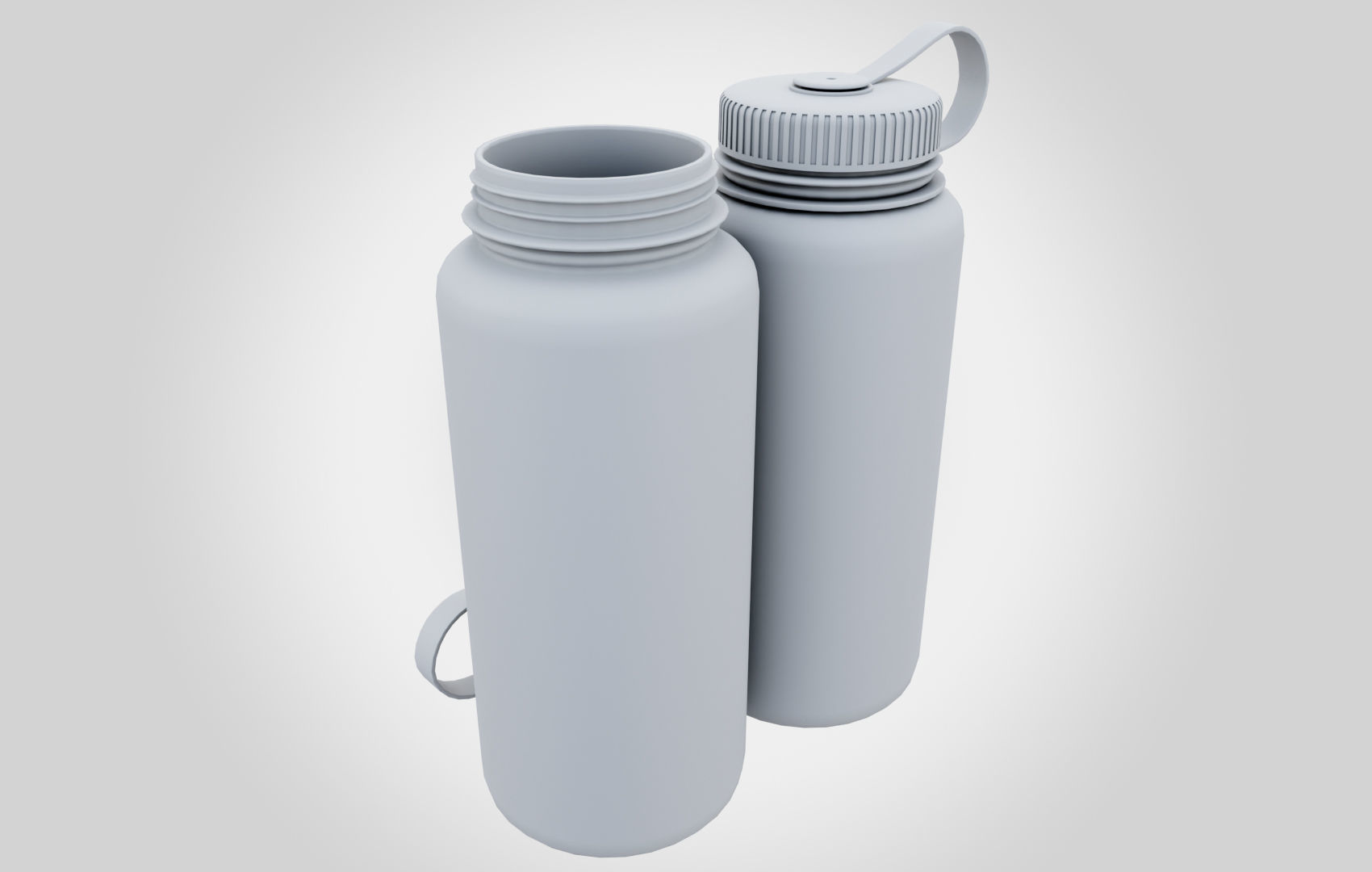 NG Blue Water Bottle Low-poly 3D model_7