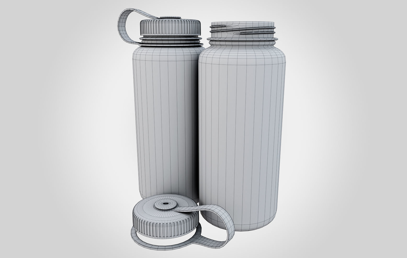 NG Blue Water Bottle Low-poly 3D model_28