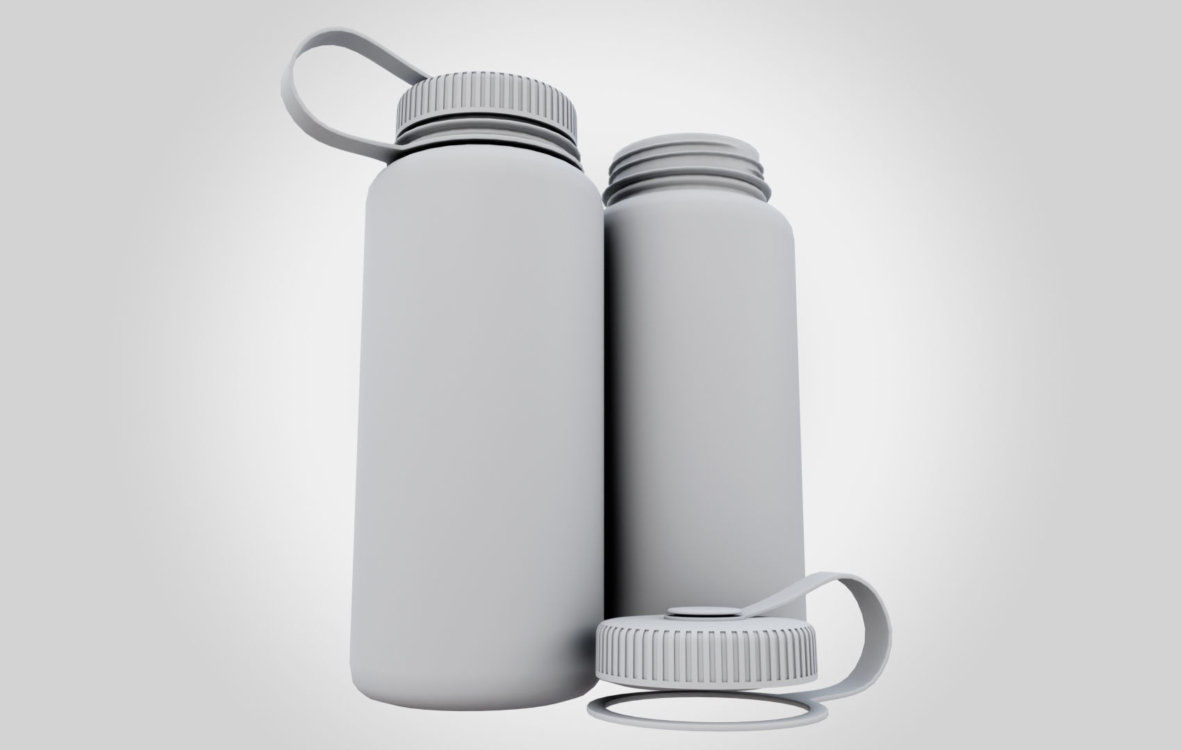 NG Blue Water Bottle Low-poly 3D model_27