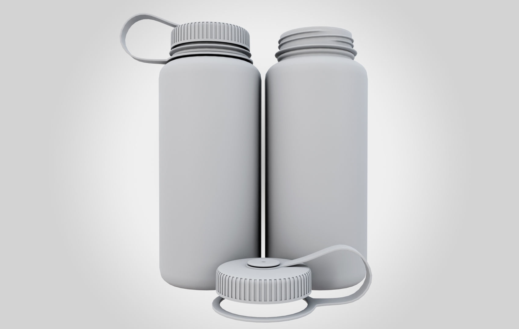 NG Blue Water Bottle Low-poly 3D model_30