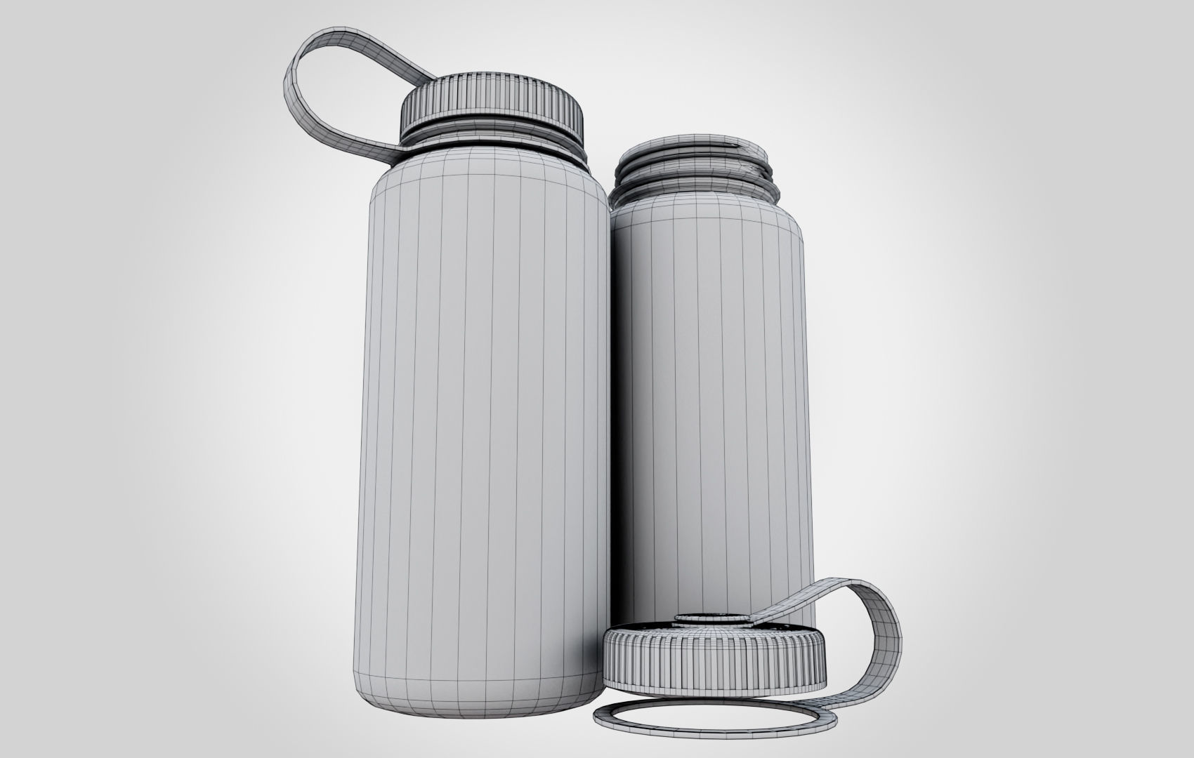 NG Blue Water Bottle Low-poly 3D model_22