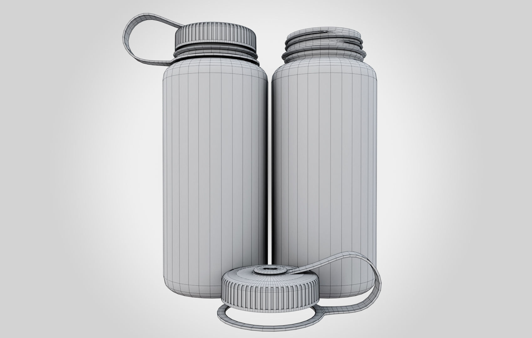 NG Blue Water Bottle Low-poly 3D model_12