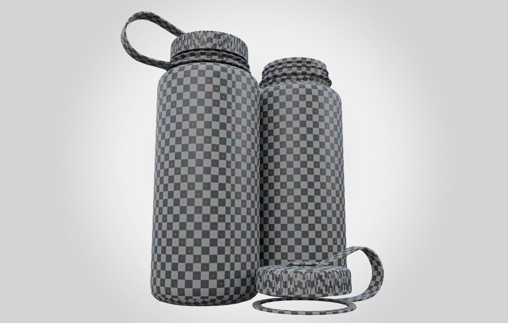 NG Blue Water Bottle Low-poly 3D model_23