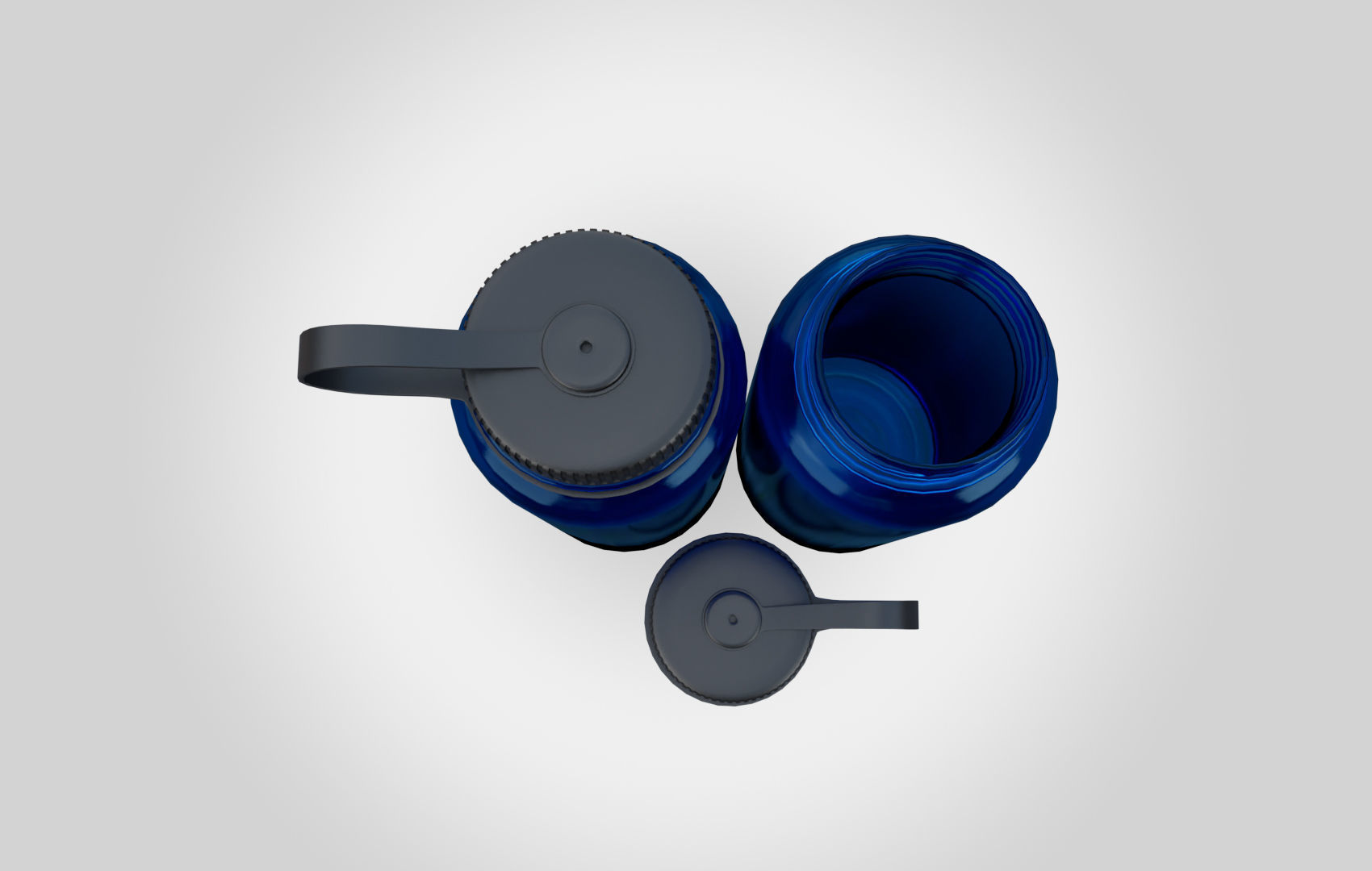 NG Blue Water Bottle Low-poly 3D model_14