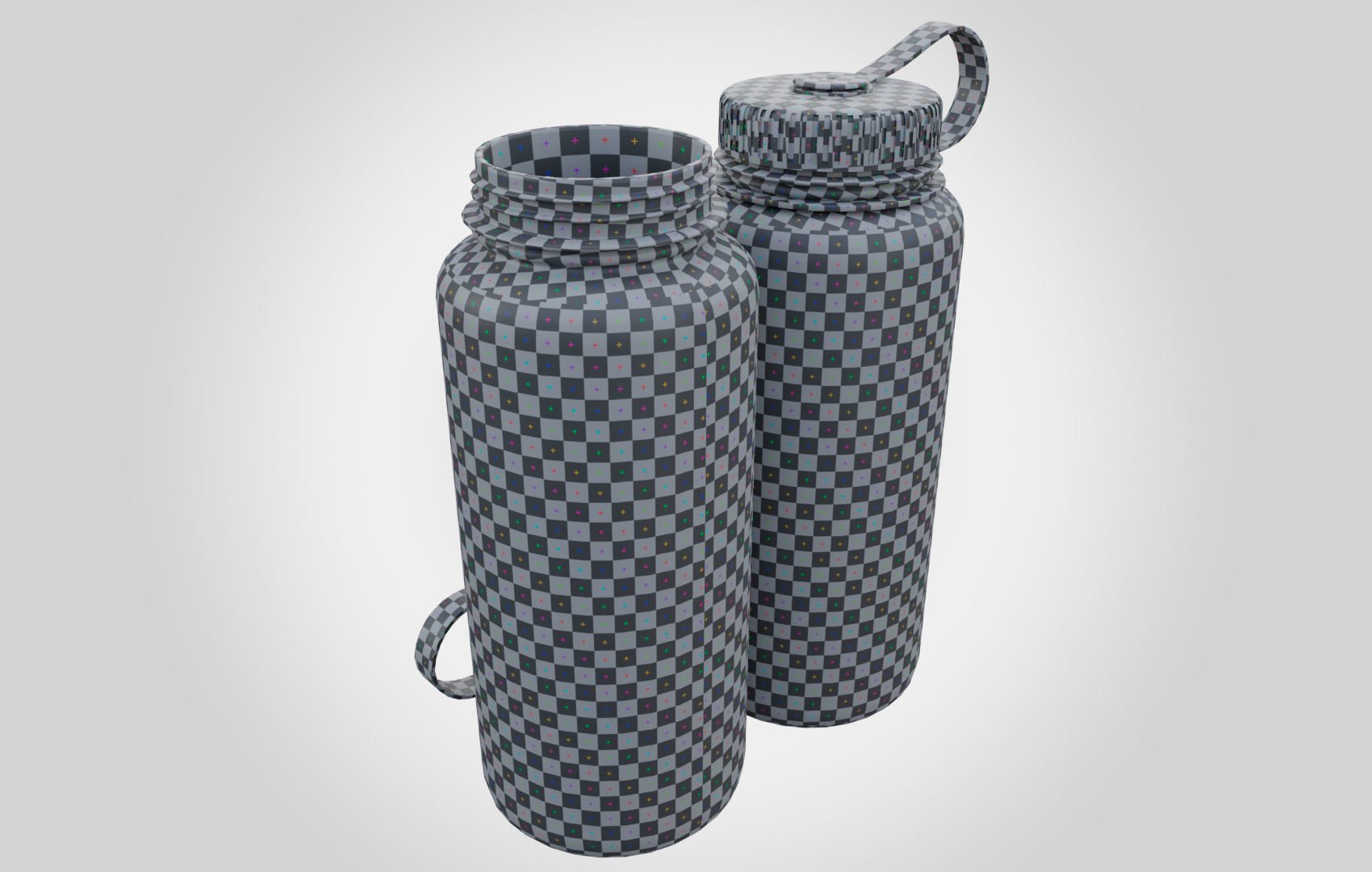 NG Blue Water Bottle Low-poly 3D model_20