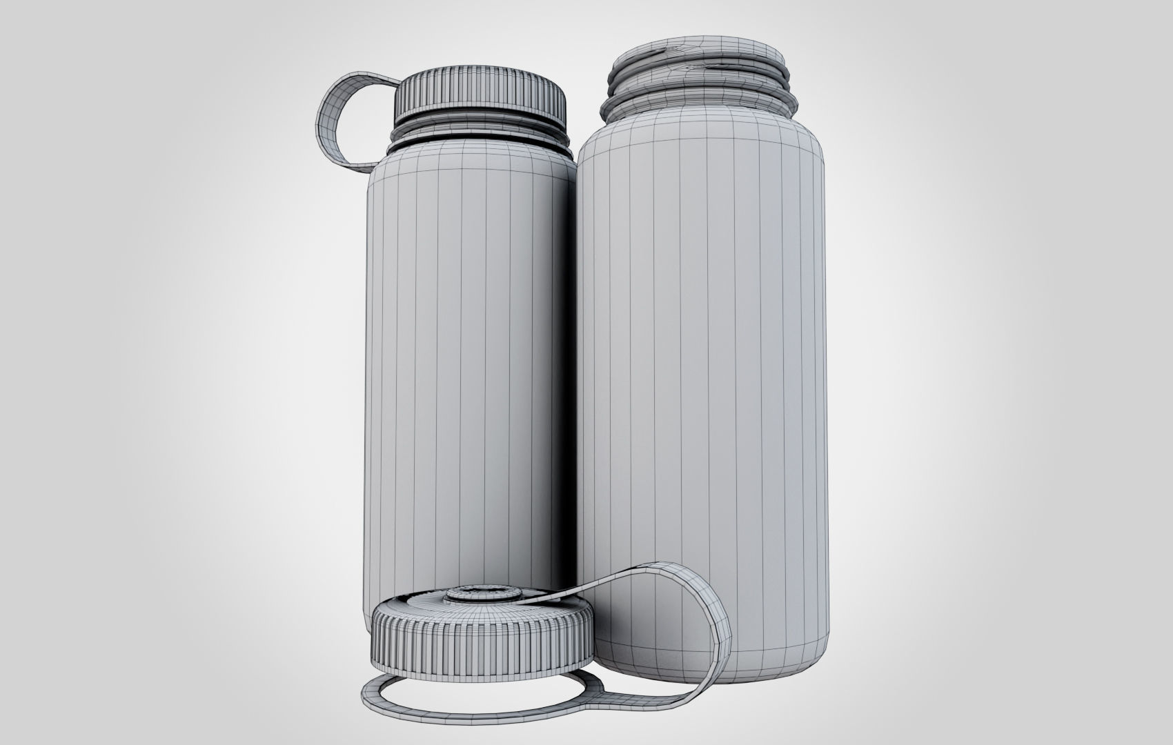 NG Blue Water Bottle Low-poly 3D model_25