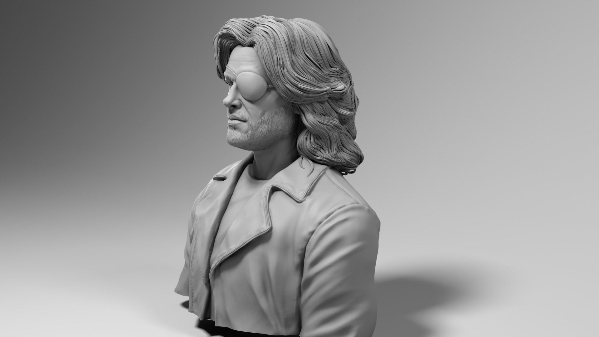 Kurt Russell - Snake Plissken - Escape from New York 3D print model_7