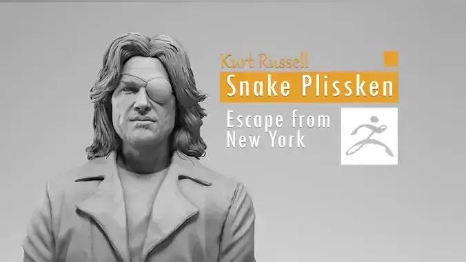 Kurt Russell - Snake Plissken - Escape from New York 3D print model