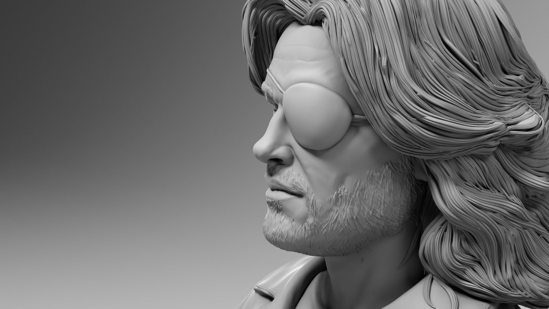 Kurt Russell - Snake Plissken - Escape from New York 3D print model_18