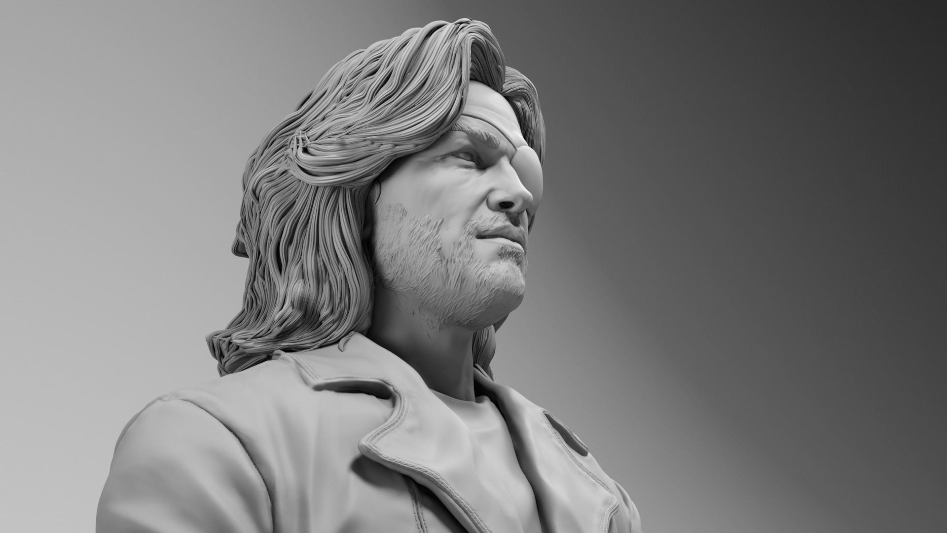 Kurt Russell - Snake Plissken - Escape from New York 3D print model_14