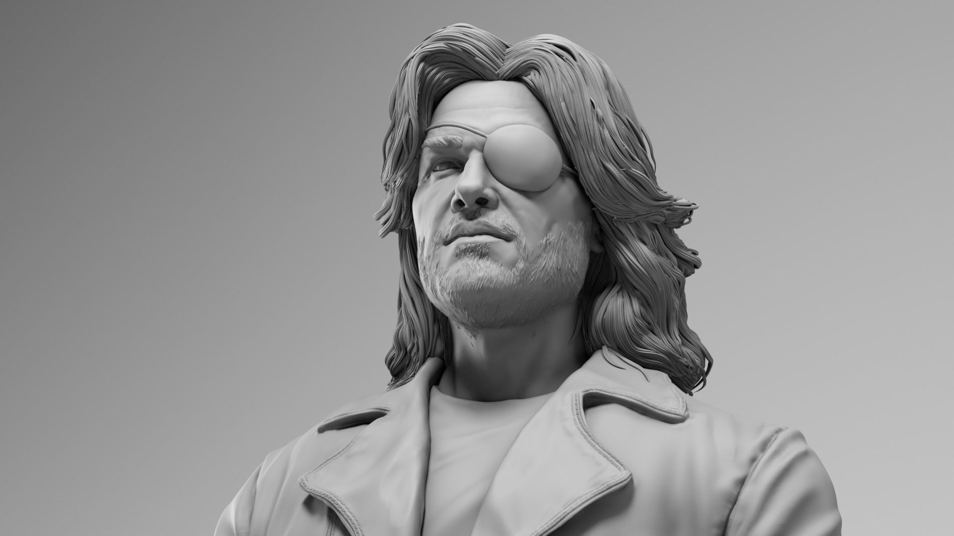 Kurt Russell - Snake Plissken - Escape from New York 3D print model_16