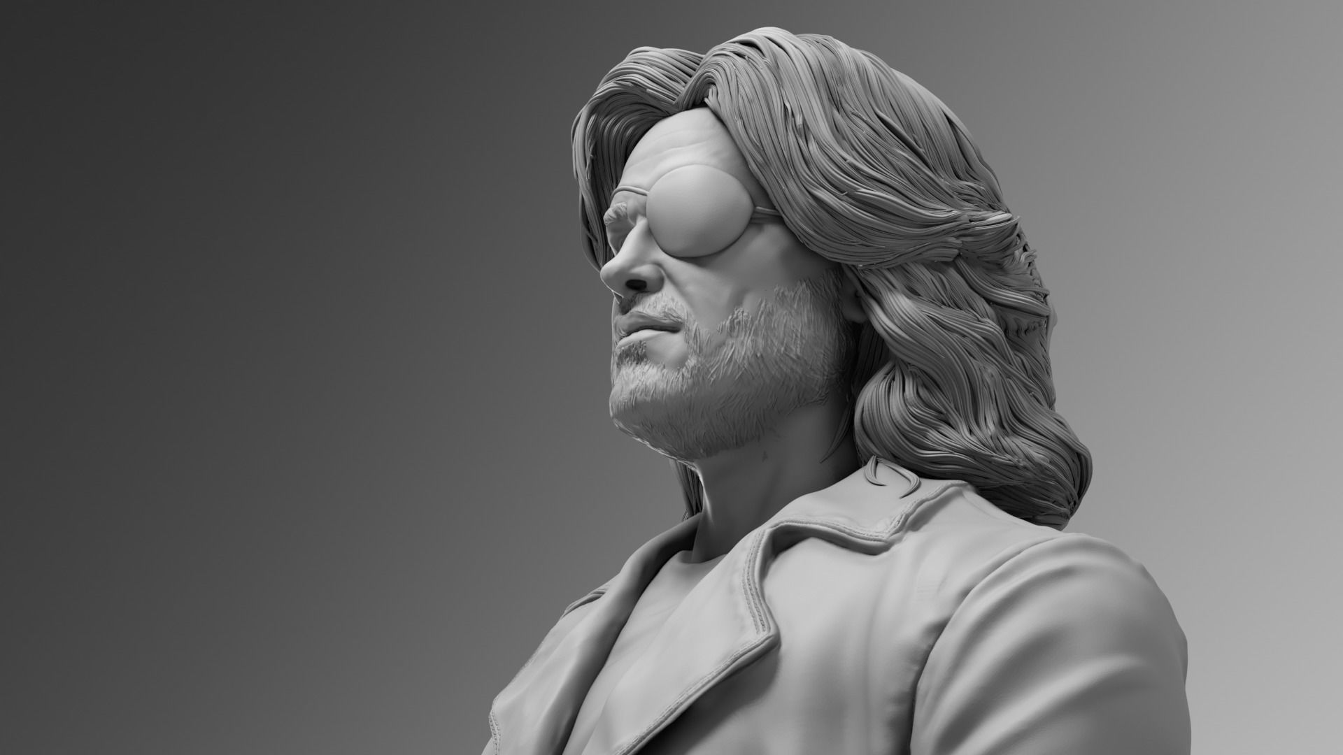 Kurt Russell - Snake Plissken - Escape from New York 3D print model_17