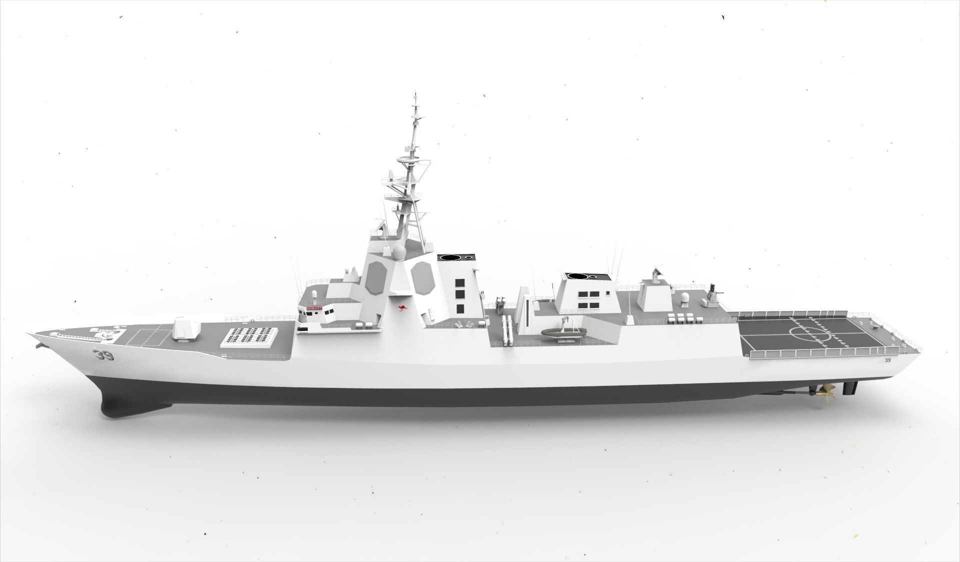 Hobart Class destroyer 3D model_7