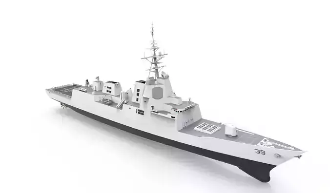 Hobart Class destroyer 3D model Hobart Class destroyer 3D model