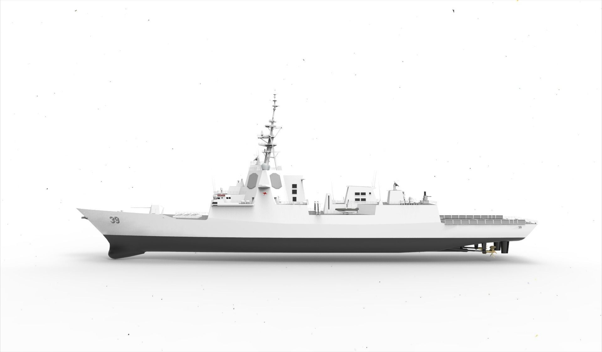 Hobart Class destroyer 3D model_2