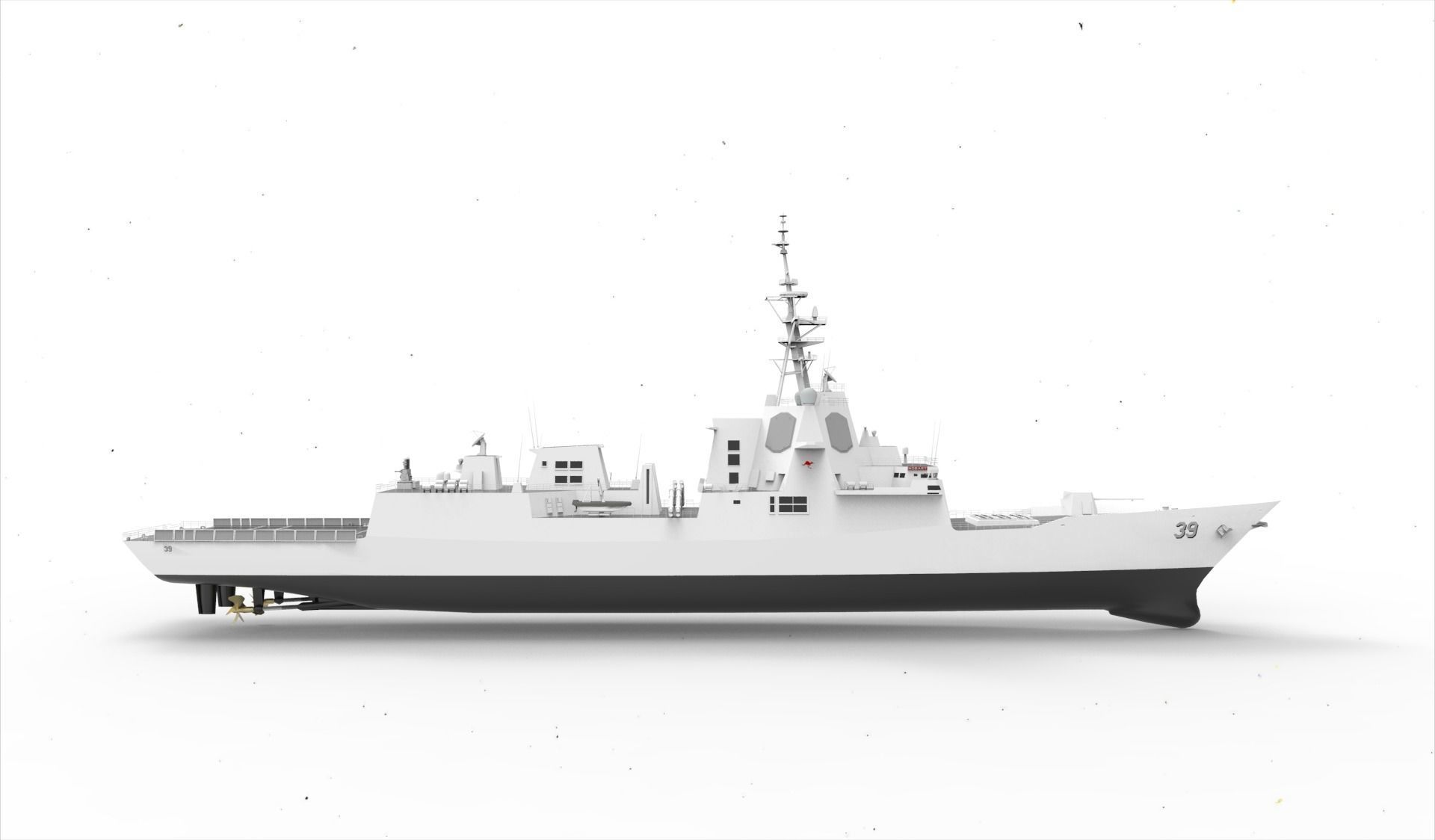 Hobart Class destroyer 3D model_1