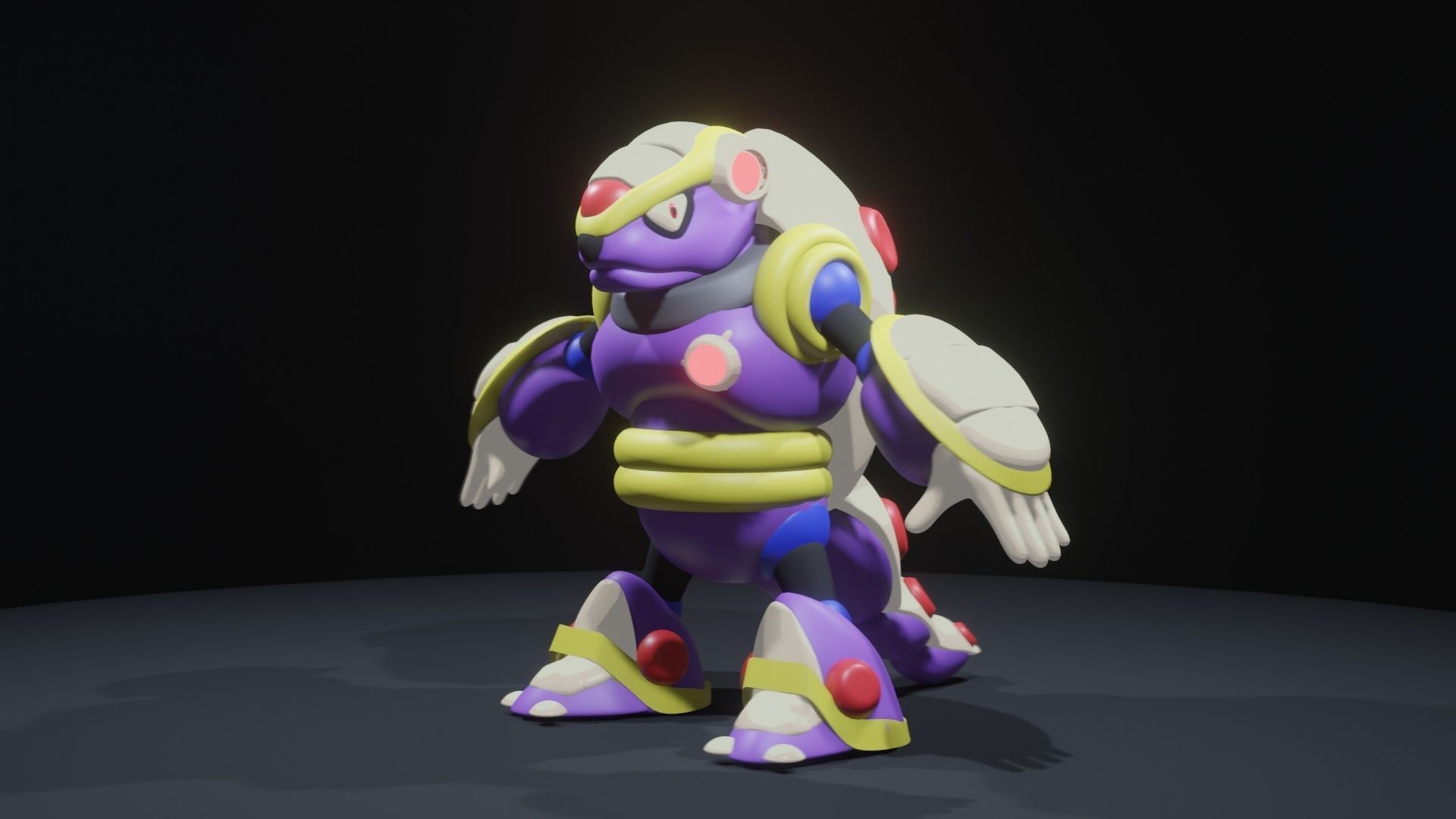 Armored Armadillo 3D model_6