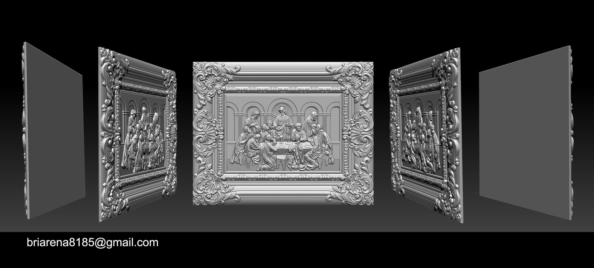 Last Supper cnc router with STL  format 3D print model_5