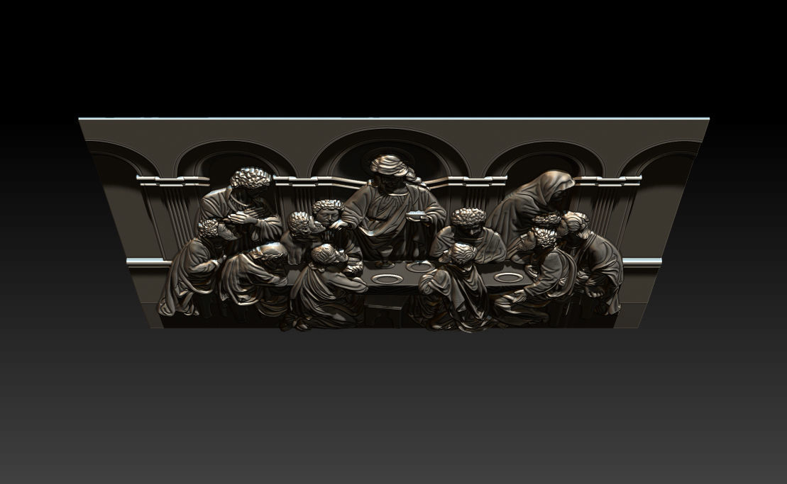 Last Supper cnc router with STL  format 3D print model_26