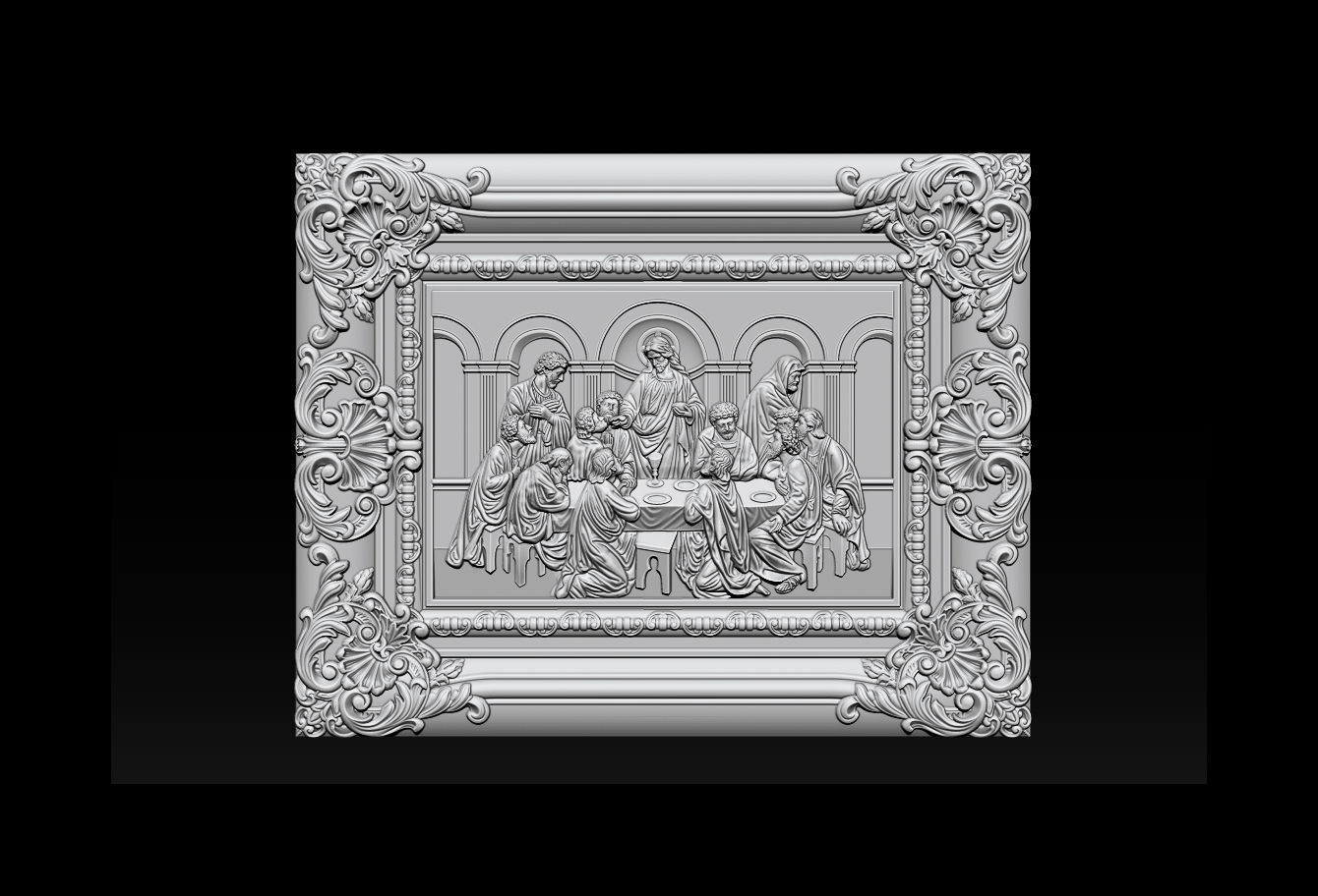 Last Supper cnc router with STL  format 3D print model_12