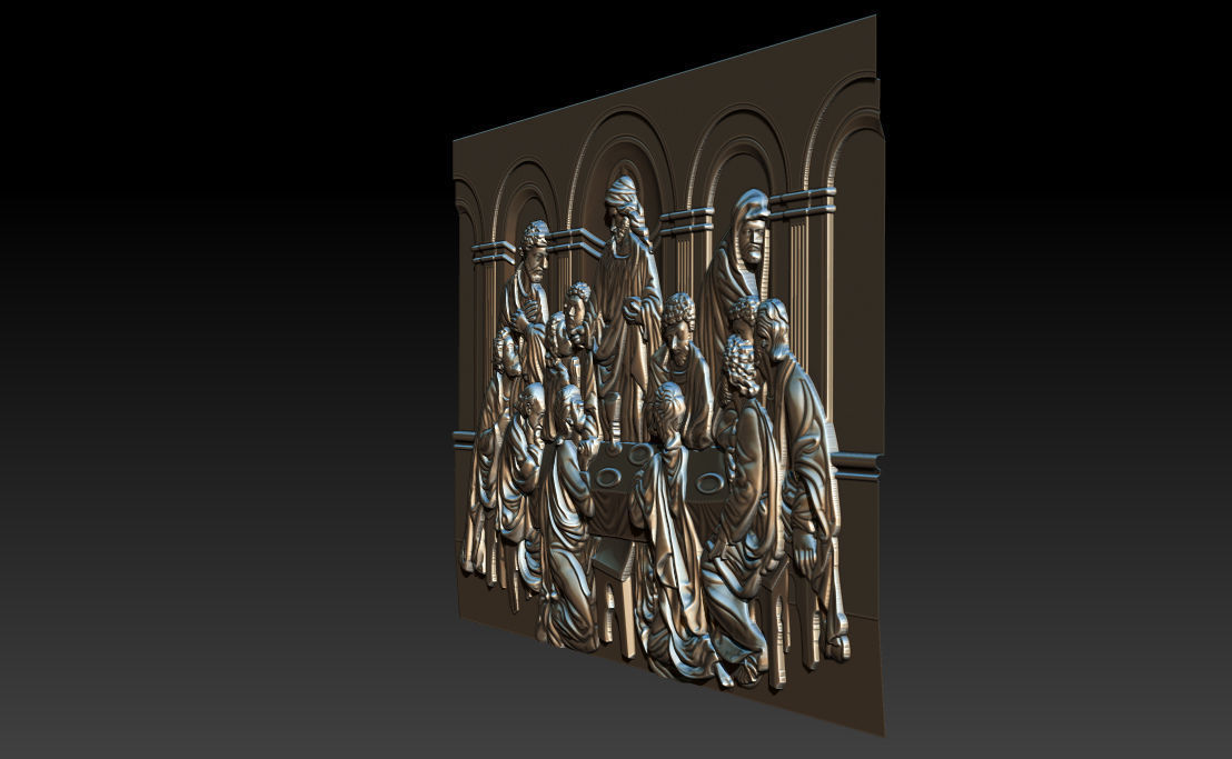 Last Supper cnc router with STL  format 3D print model_28