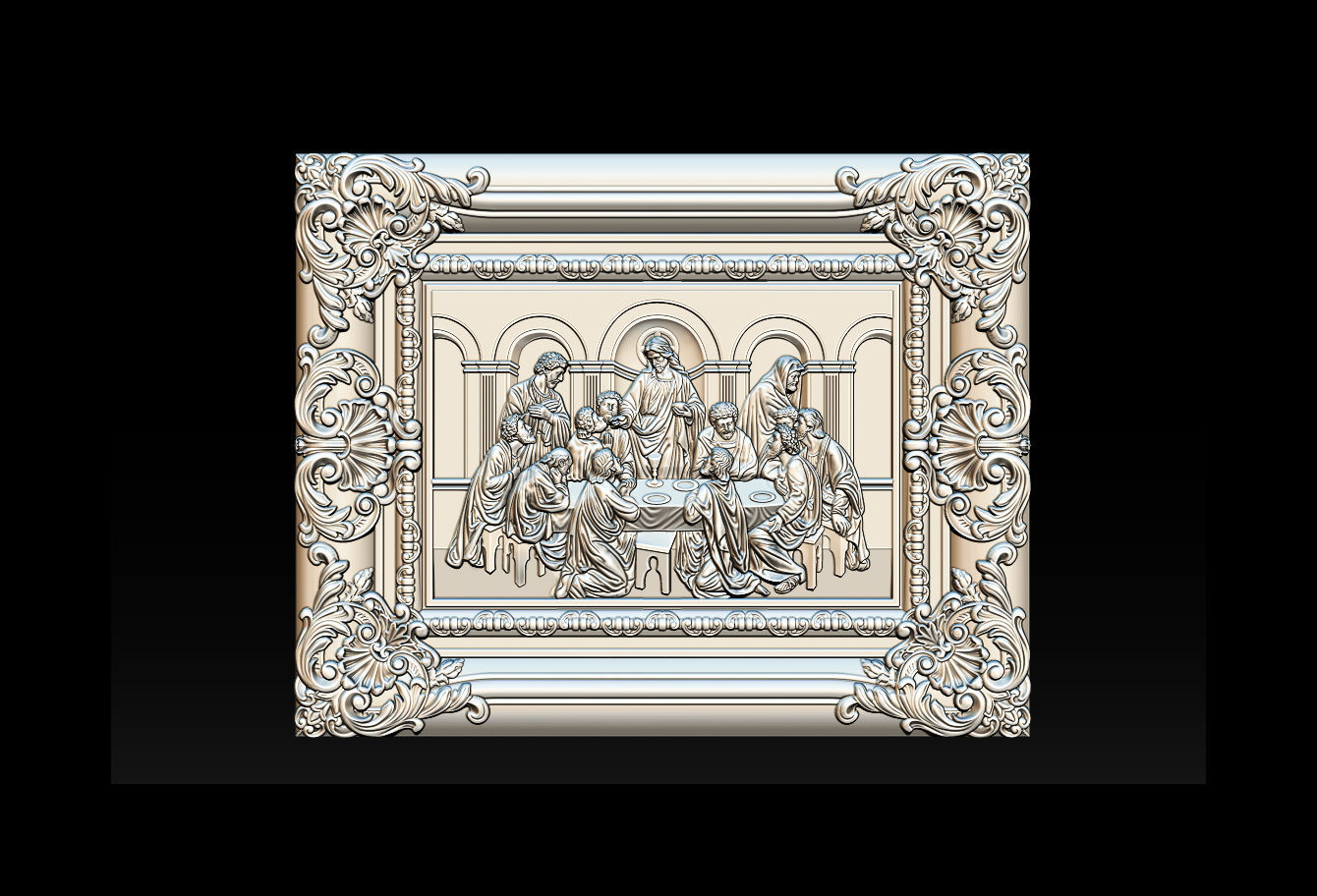 Last Supper cnc router with STL  format 3D print model_22