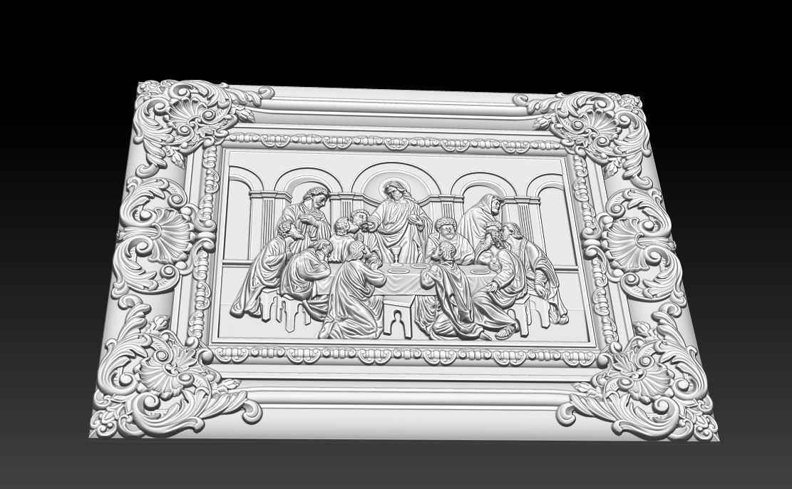 Last Supper cnc router with STL  format 3D print model_15