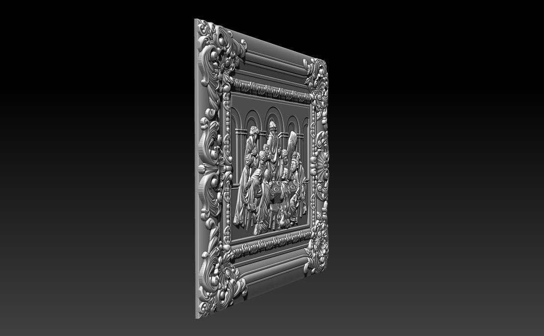 Last Supper cnc router with STL  format 3D print model_20