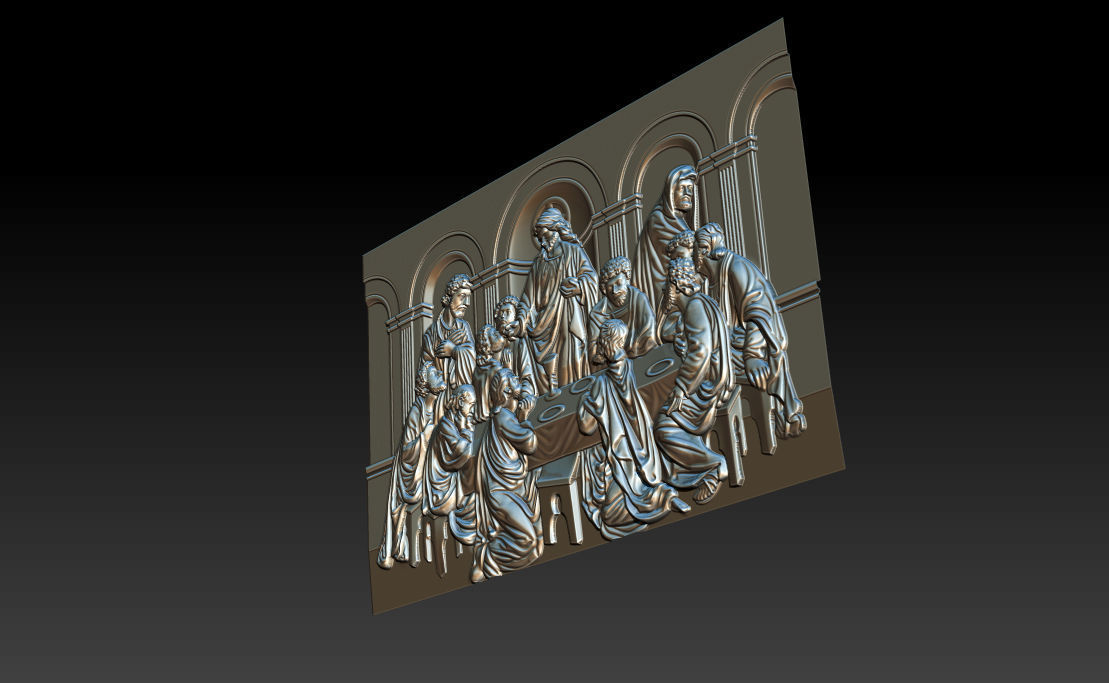 Last Supper cnc router with STL  format 3D print model_24