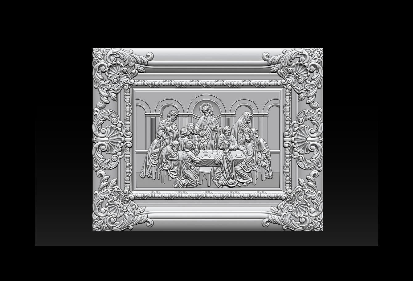 Last Supper cnc router with STL  format 3D print model_10