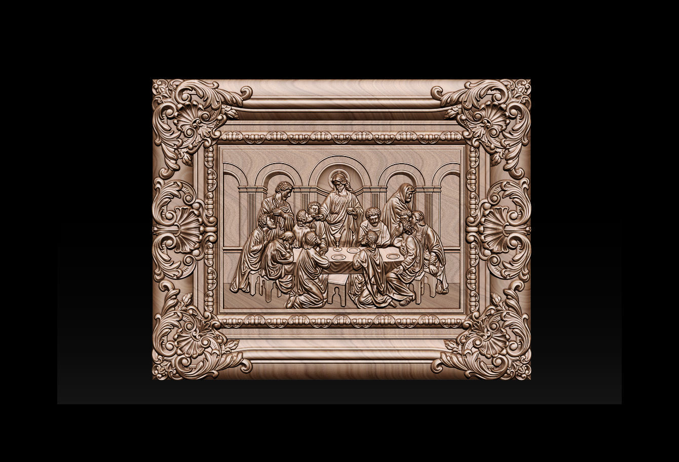 Last Supper cnc router with STL  format 3D print model_13