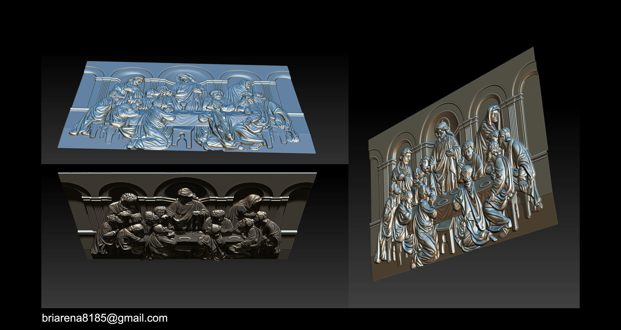 Last Supper cnc router with STL  format 3D print model_36