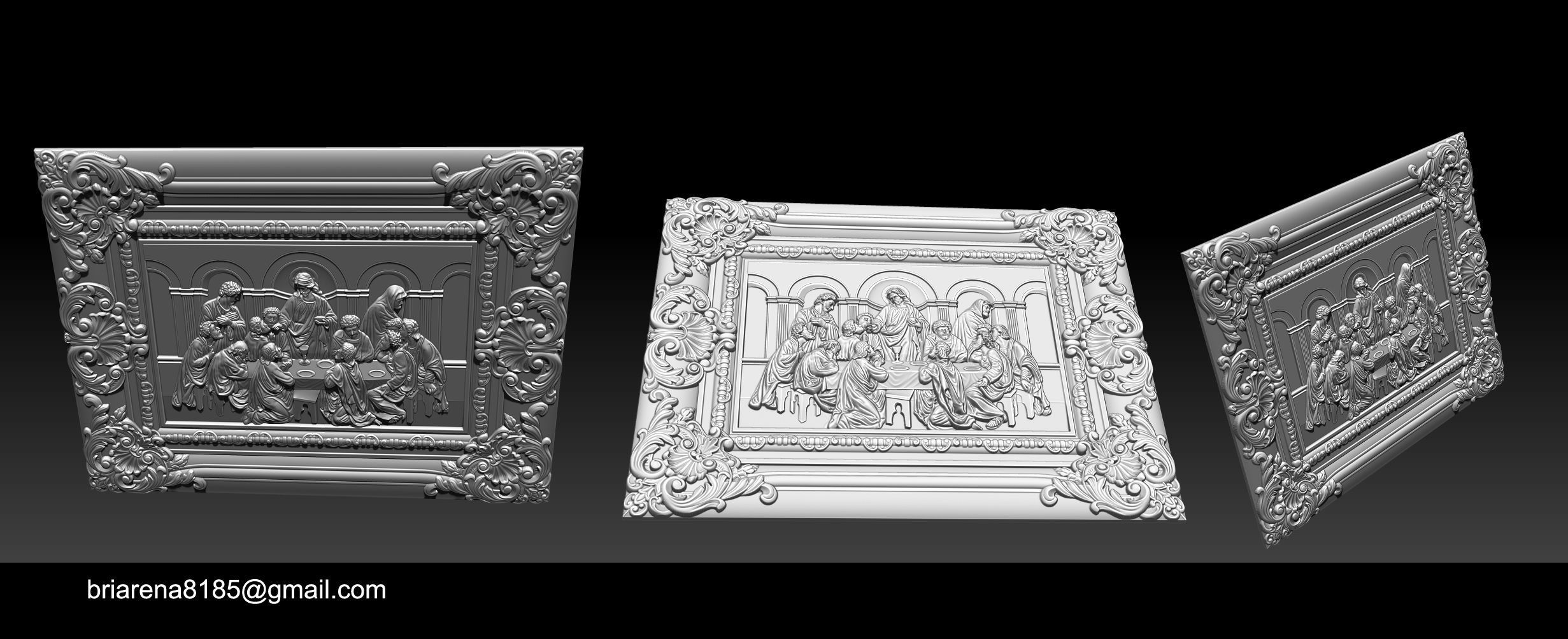Last Supper cnc router with STL  format 3D print model_2